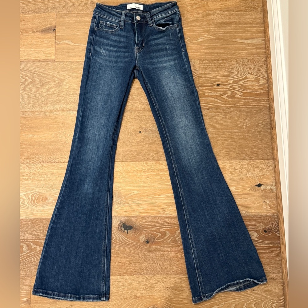 Vervet Mid Rise Straight Flare Jeans